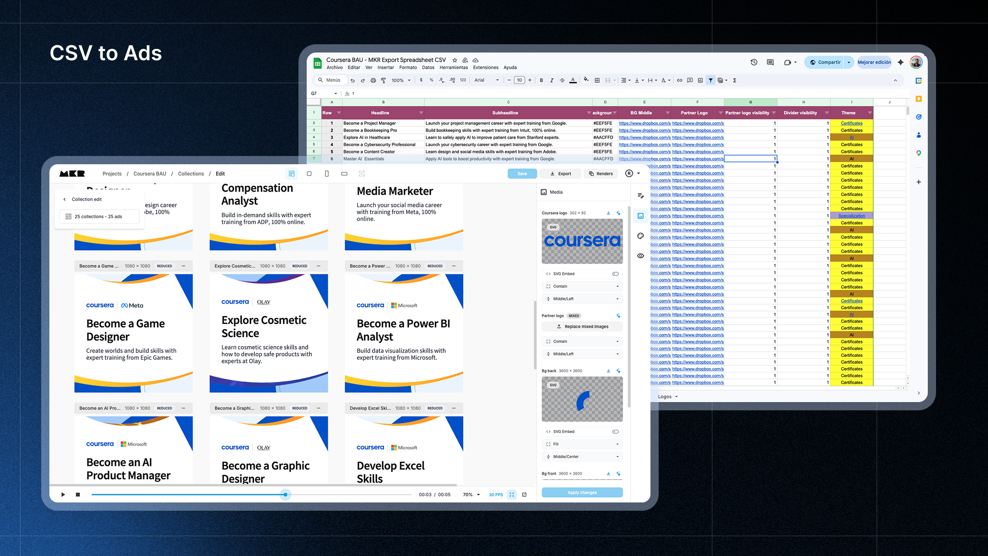 Importación de CSV para generar ads masivamente
