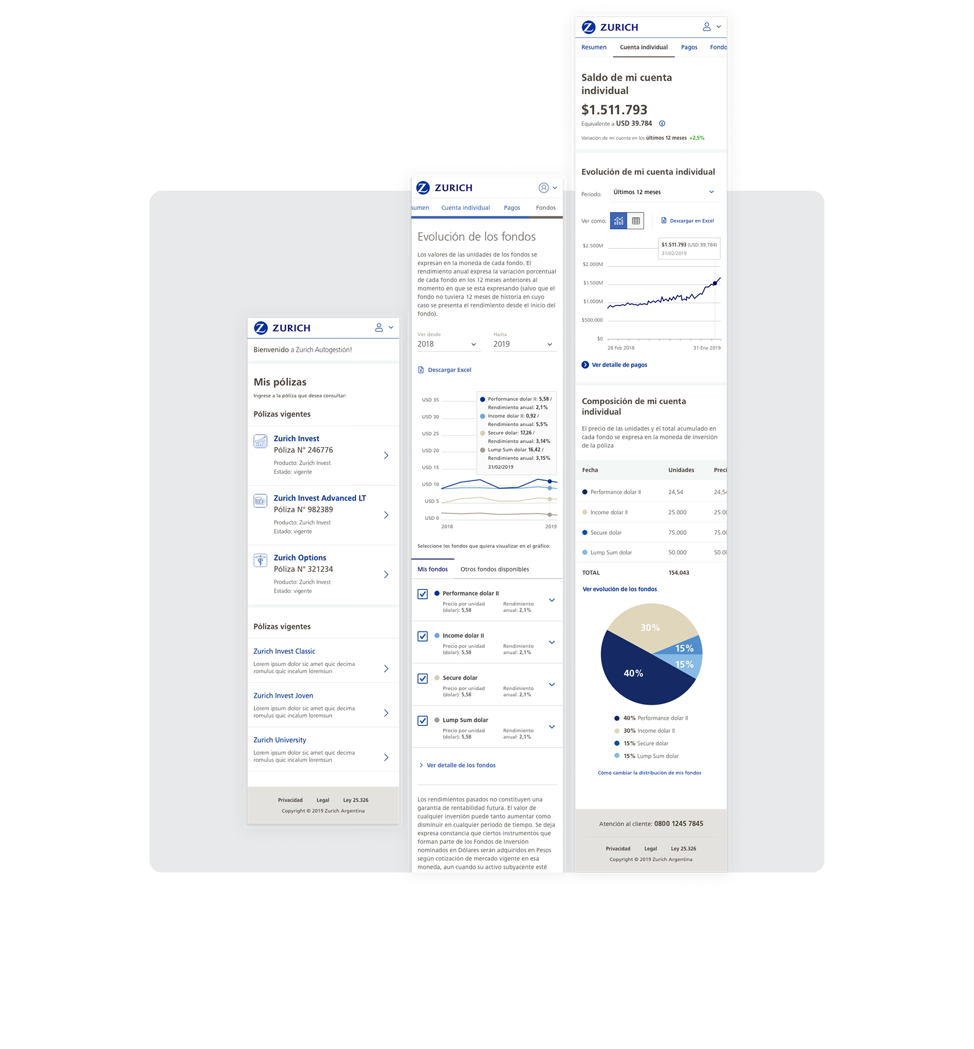 Adaptación mobile de la sección de inversiones